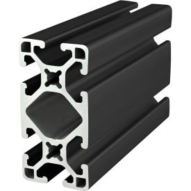 1-1/2" x 3" Lite Slotted Extrusion Black Anodize Bar, 242"