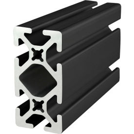 15 Series 1-1/2" x 3" T-Slotted Extrusion Profile Smooth Black Anodize Bar, 120"