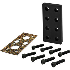 10 Series 2" X 4" Blank Pressure Manifold Plate, Black
