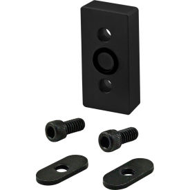 10 Series 1"X 2" Blank Side Mount Pressure Manifold Plate, Black