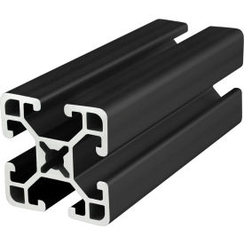 15 Series 1-1/2 x 1-1/2" Aluminum T-Slotted Profile, Ultra Lite Smooth, Black