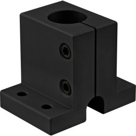 10 Series Aluminum 1" Single Shaft Stanchion Base Black