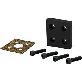 10 Series 2" X 2" End Mount Pressure Manifold Plate- Blank, Black