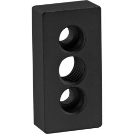 10 Series 1" X 2" Base Plate w/ 1/2-13 Tap In Center, Black