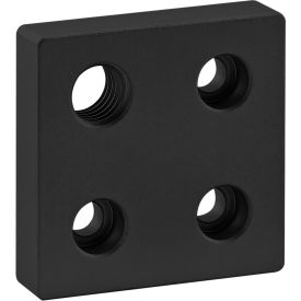 10 Series 2" X 2" Base Plate w/ 1/2-13 Tap In Corner, Black