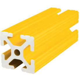 15 Series 1-1/2 x 1-1/2" Aluminum T-Slotted Profile, Powder Coat, 242" Bar, Yellow