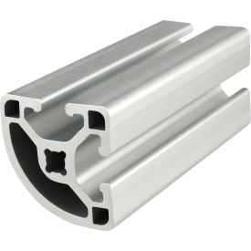 15 Series 1-1/2 x 1-1/2" Quarter Round T-Slotted Profile, 2 Open T-Slots, 120"L