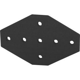 10 Series 7 Hole Cross Joining Plate, Black