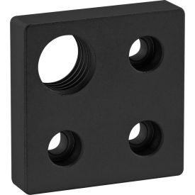 10 Series 2" X 2" Base Plate w/ 3/4-10 Tap In Corner, Black