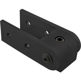 15 Series 90 Degree Right Angle Structural Pivot Assembly with Dual Straight Arms, Black