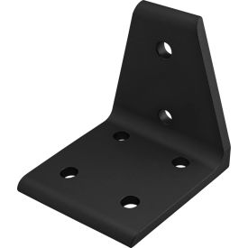 15 Series 6 Hole Center Inside Corner Bracket, Black