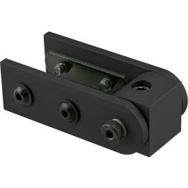 15 Series Right Angle 90 Degree Dynamic Pivot Assembly with Dual Straight Arms, Black
