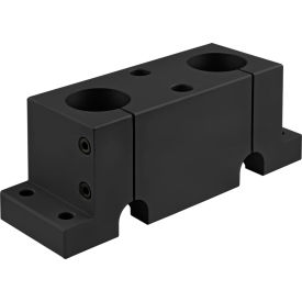 15 Series 1.5" Diameter Double Shaft Base, Black