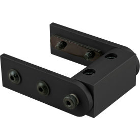 15 Series Right Angle Universal Dynamic Pivot Assembly with Dual Straight Arms, Black