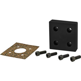 10 Series 3" X 3" End Mount Pressure Manifold Plate- Blank, Black