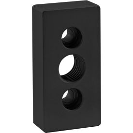 15 Series 1.5" X 2" Base Plate w/ 3/4-10 Tap In Center, Black