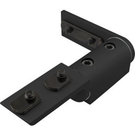 15 Series Universal Living Hinge with Corner Bracket, Black
