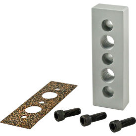 15 Series 1.5" x 4.5" End Mount Pressure Manifold Plate With 3/8" NPT