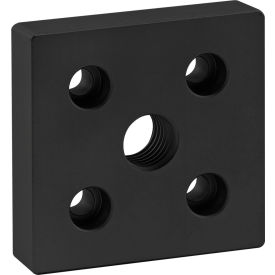 15 Series 3" X 3" Base Plate w/ 1/2-13 Tap In Center, Black