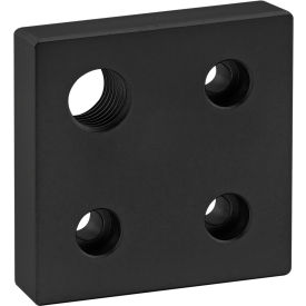 10 Series 3" X 3" Base Plate w/ 3/4-10 Tap In Corner, Black