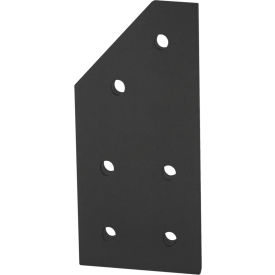 15 Series 6 Hole 45 Degree Angle Joining Plate, Black