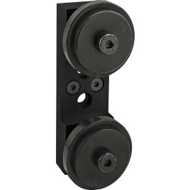 15 Series Roller Wheel Bracket with 2290, 1-1/2" Space Between Wheels, Black