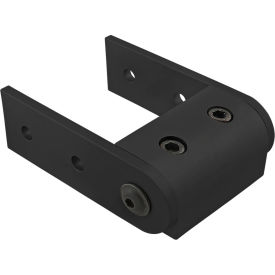 15 Series Universal Right Angle Structural Pivot Assembly with Dual Straight Arms, Black
