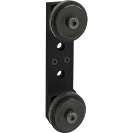 15 Series Roller Wheel Bracket with 2290, 3" Space Between Wheels, Black