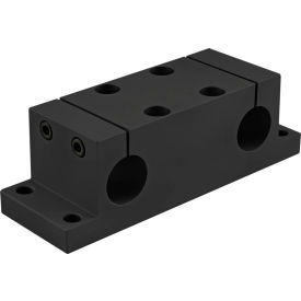 15 Series 1" Diameter Double Shaft Mounting Block, Black