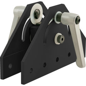 15 Series 180 Degree Double Pivot Bracket Assembly with L Handles, Black