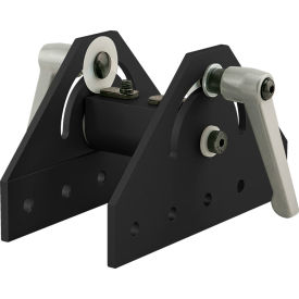 15 Series 180 Degree Wide Double Pivot Bracket Assembly with L Handle, Black