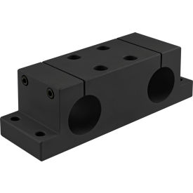 15 Series 1.5" Diameter Double Shaft Mounting Block, Black
