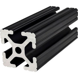 15 Series 1-1/2 X 1-1/2" T-Slotted Profile, Four Open T-Slots, Black