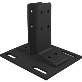 25 Series Floor Mount Base Plate, Aluminum, Black