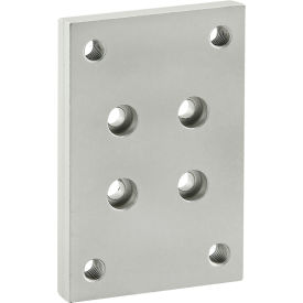 25 Series Flange Mount Caster Base Plate, Square Pattern Holes, Clear