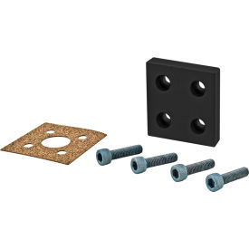 25 Series 4-Hole Pressure Manifold Stopper Plate, Black Anodize