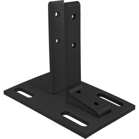 25 Series Floor Mount Base Plate, Black Anodize