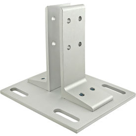 25 Series Floor Mount Base Plate, Clear Anodize