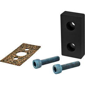 25 Series 2-Hole Pressure Manifold Stopper Plate, Black Anodize
