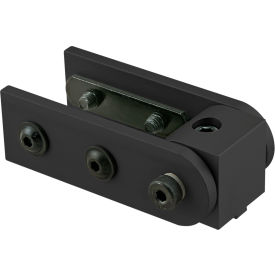 15 Series Right Angle 0 Degree Dynamic Pivot Assembly with Dual Straight Arms, Black