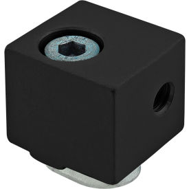 25 Series Aluminum Panel Mount Block, Black