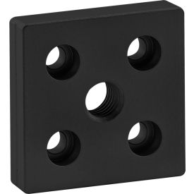 25 5 Series 0mm x 50mm Base Plate w/ M12 Tap In Center, Black