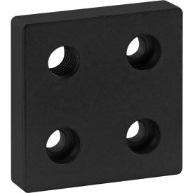 25 5 Series 0mm x 50mm Base Plate w/ M10 Corner Tap, Black