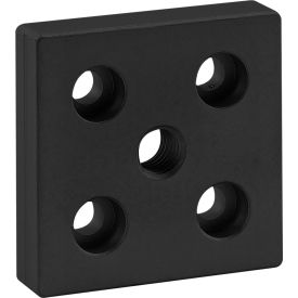 25 5 Series 0mm x 50mm Base Plate w/ M10 Tap In Center, Black