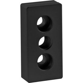 25 Series 25mm x 50mm Base Plate w/ M10 Tap In Center, Black