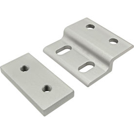 20 Series Single Arm Wide Mesh Retainer with Wide Backing Plate, 40mm, Aluminum