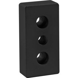 10 15 Series S 1.5" X 3" Base Plate w/ 7-16/14, Tap In Center, Black