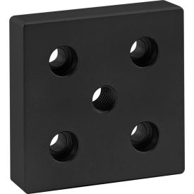 10 15 Series S 3" X 3" Base Plate w/ 1-2/13, Tap In Center, Black