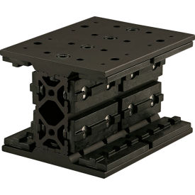 15 Series Long Double Mount Unibearing Assembly, 4"L, Black