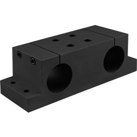 15 Series 2" Diameter Double Shaft Mounting Block, Black